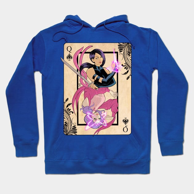 Psylocke Queen of Spades Hoodie by sergetowers80